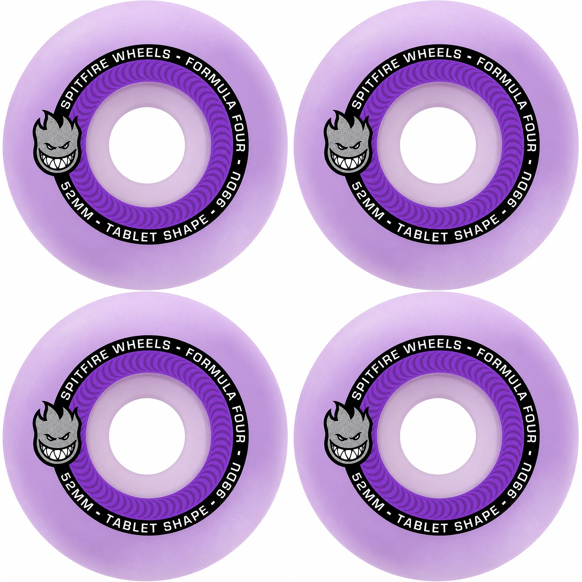 Spitfire Formula Four Tablet 99du Lavender Skateboard Wheels 52mm