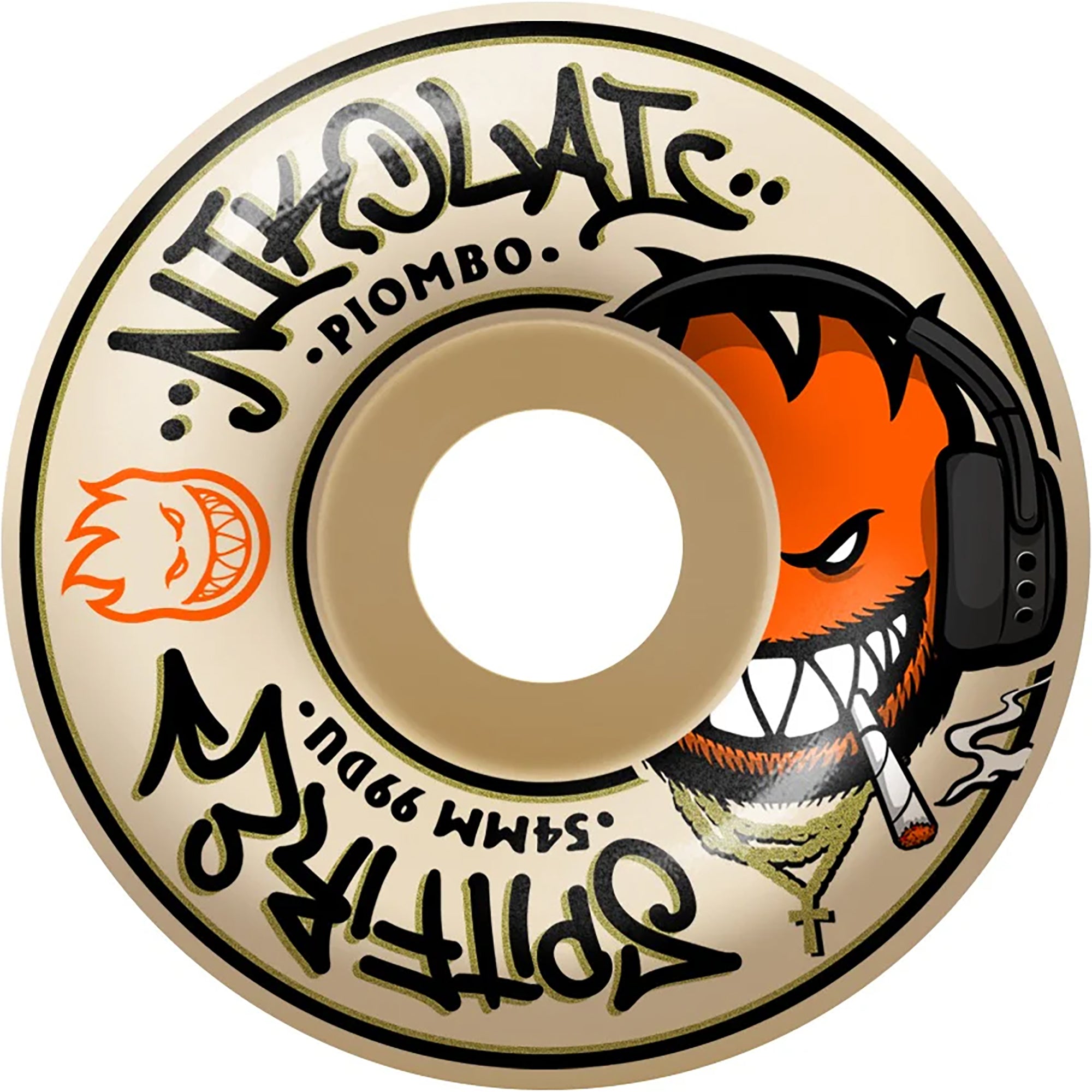 Spitfire Nikolai Piombo Pro Formula Four Classic 99du Skateboard Wheels 54mm