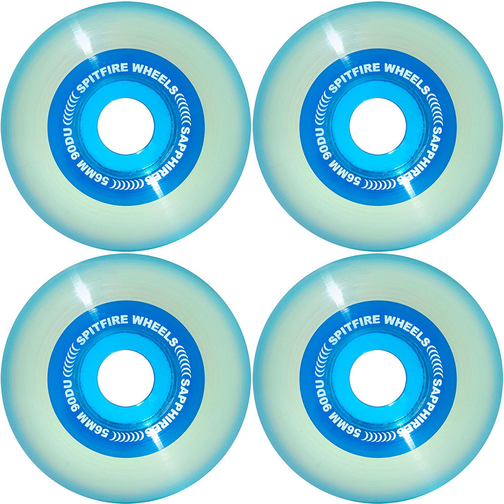 Spitfire Sapphires 90du Blue Skateboard Wheels 56mm