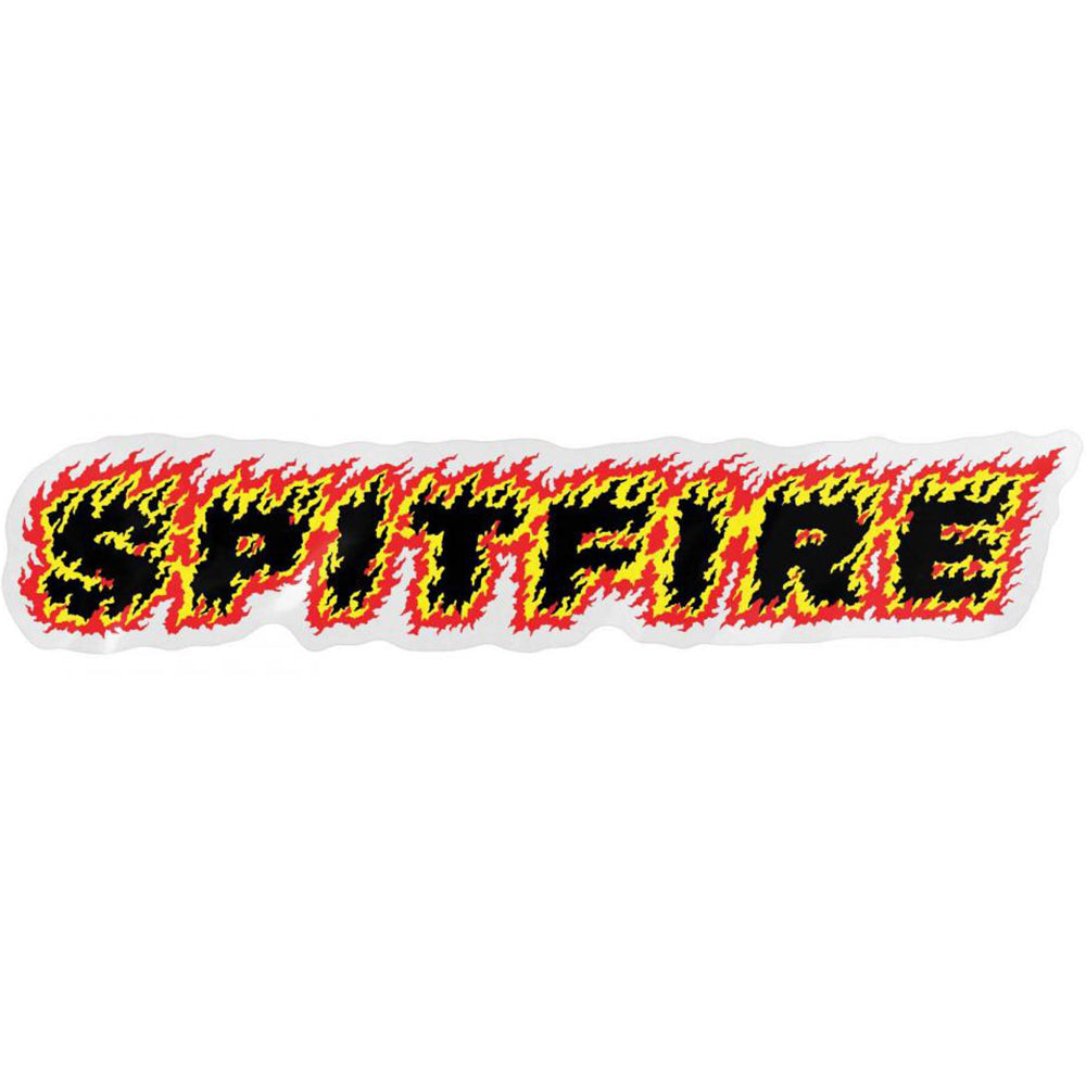 Spitfire Flames Script Sticker Large