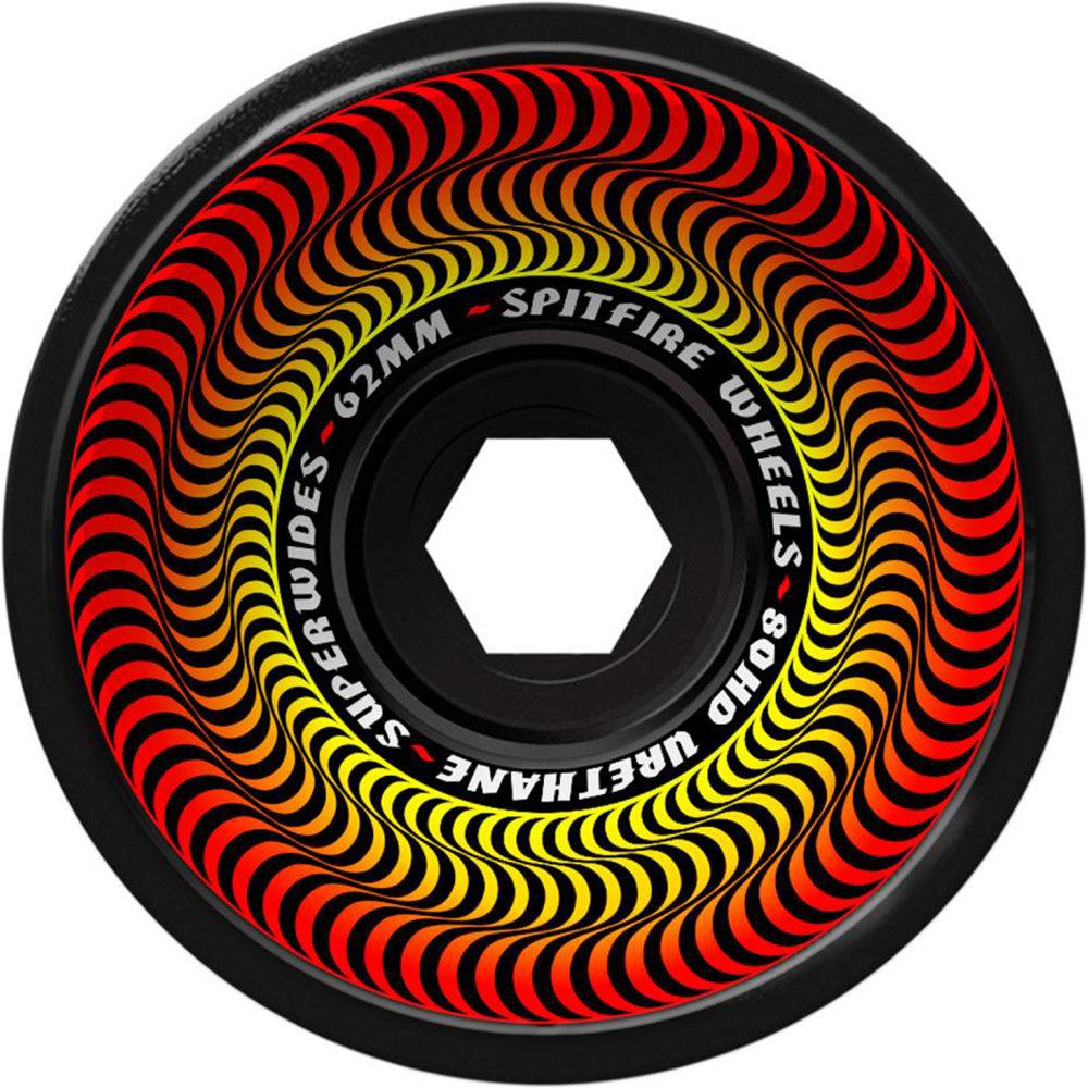 Spitfire Superwides 80HD Black Skateboard Wheels 62mm