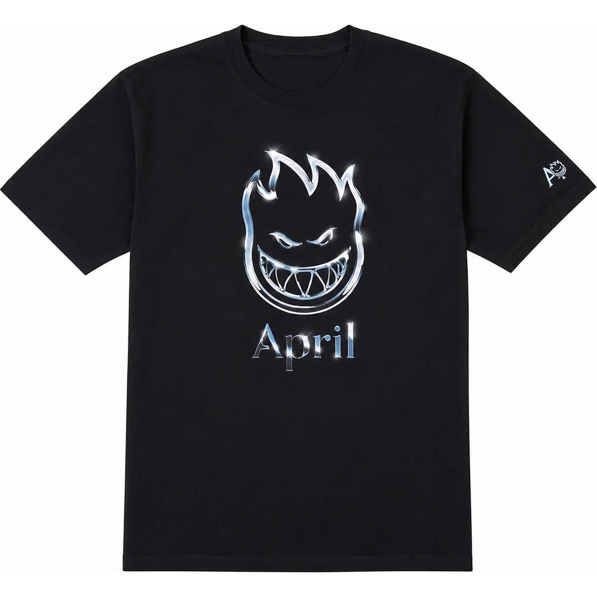 Spitfire x April Chrome Bighead Tee Black