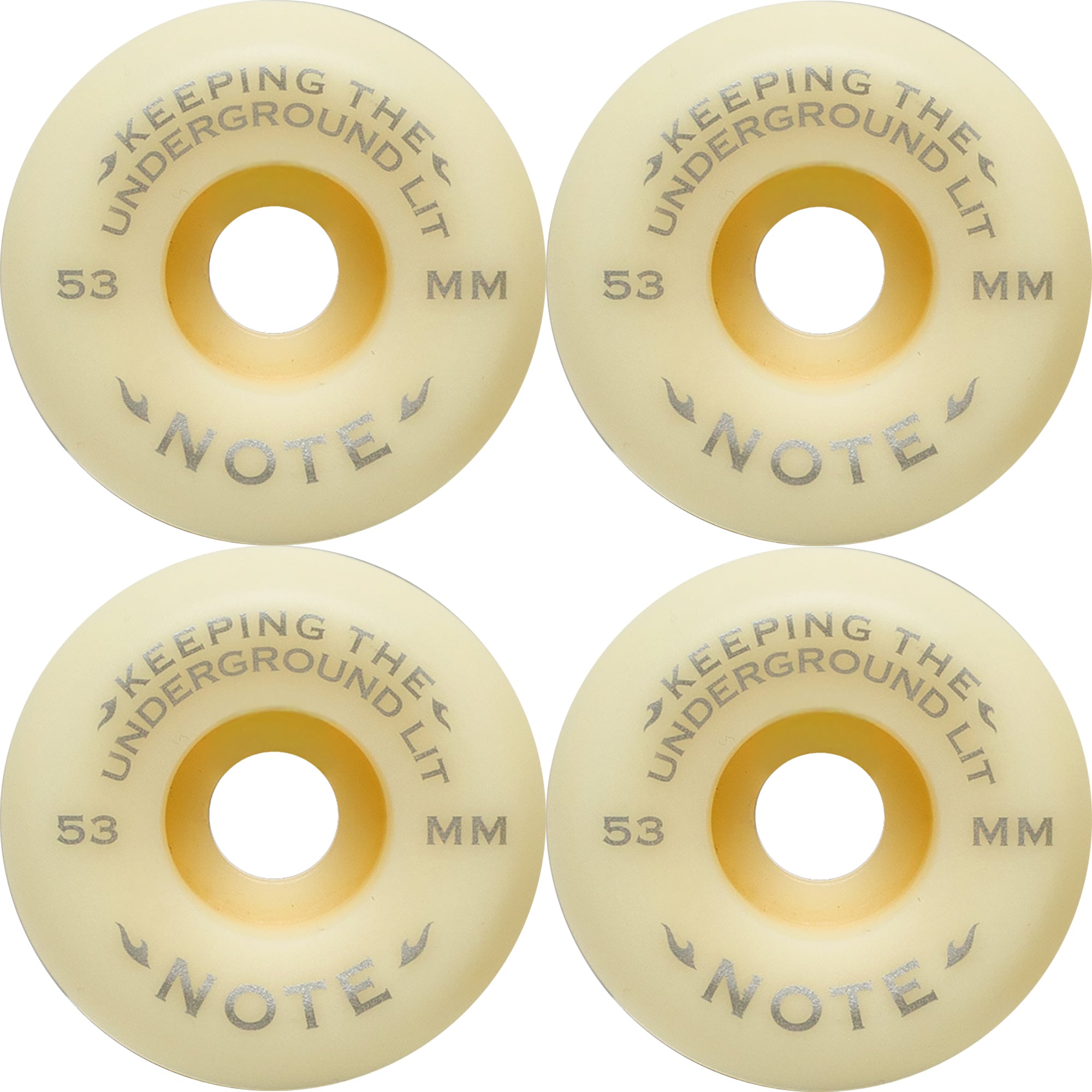 Spitfire x NOTE Formula Four Conical Full 99du Skateboard Wheels 53mm