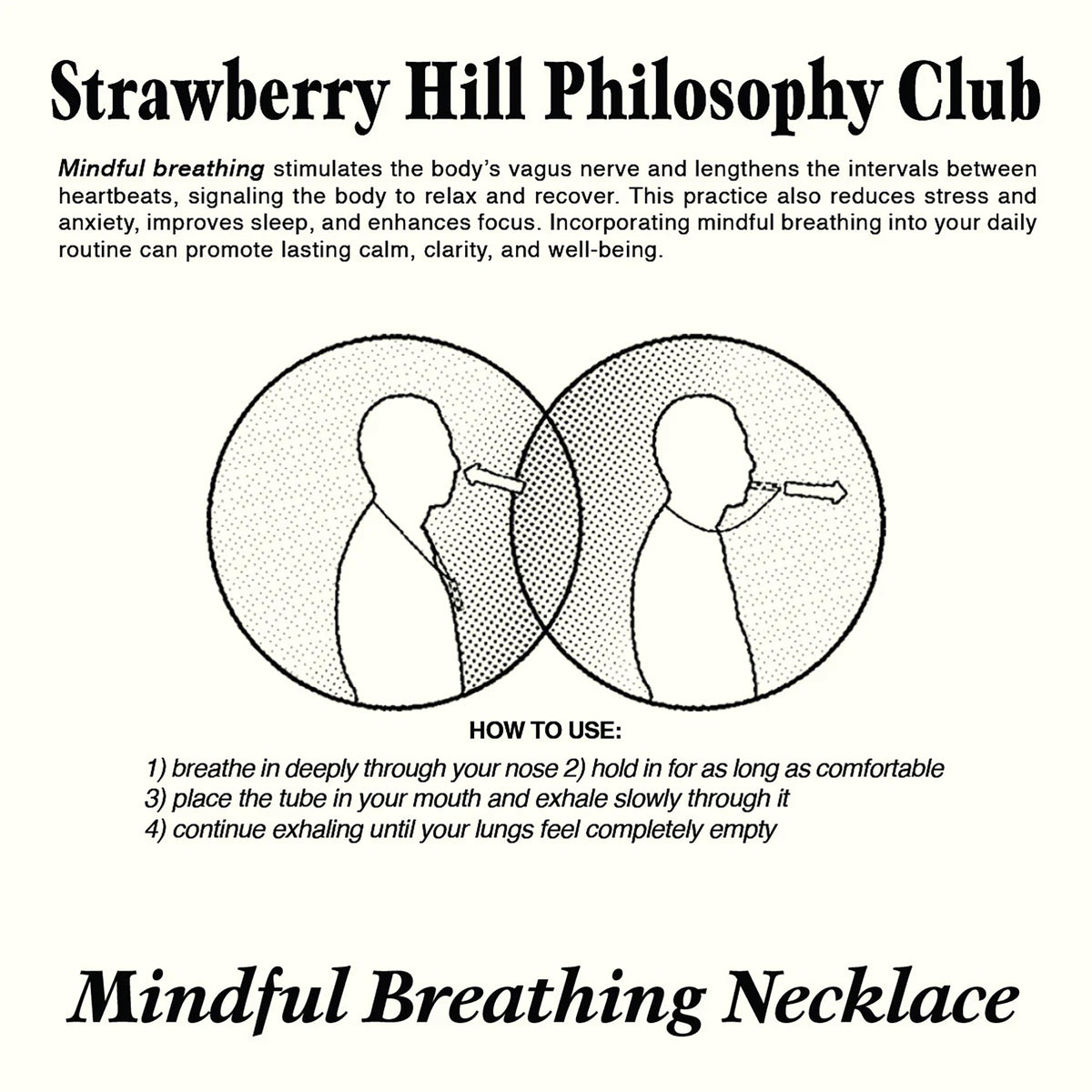 Strawberry Hill Philosophy Club Mindful Breathing Necklace