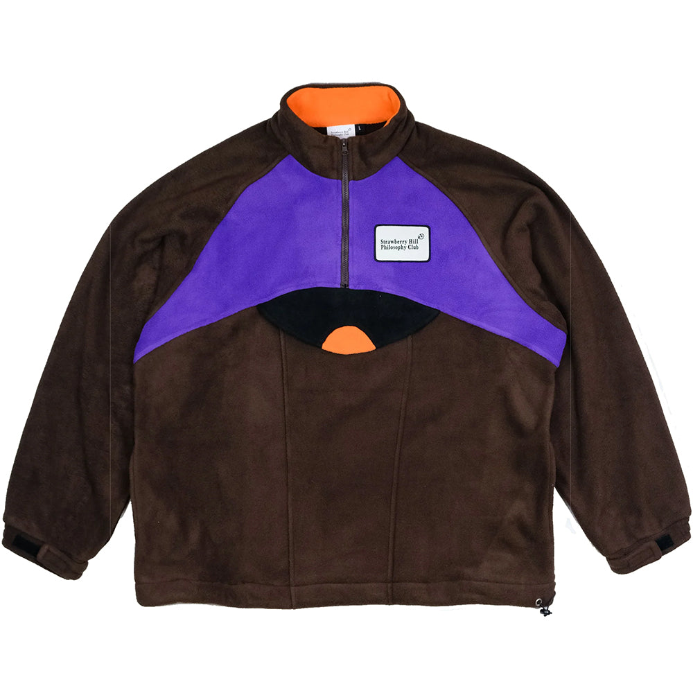 Strawberry Hill Philosophy Club Polar Fleece Jumper Brown/Purple/Orange