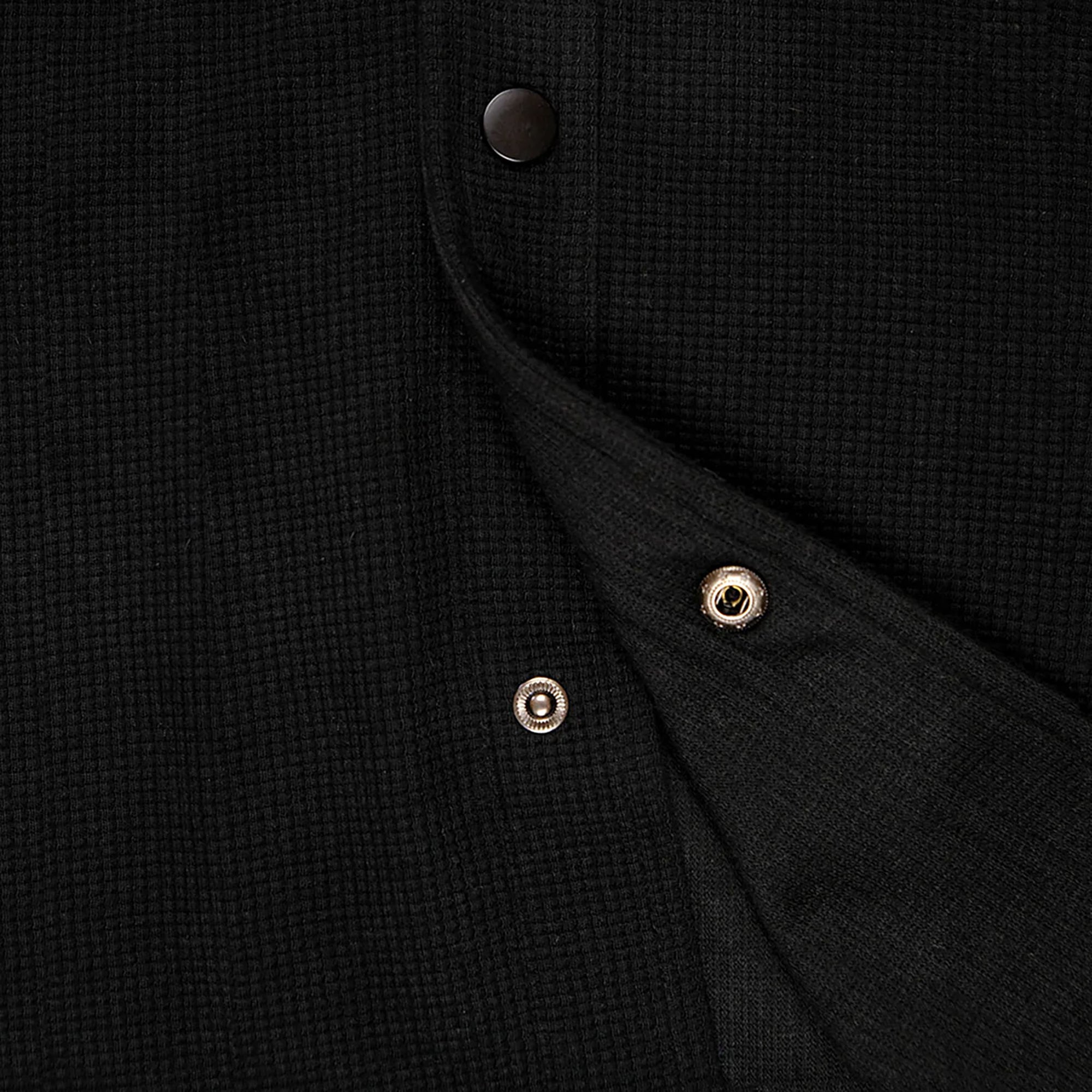 Strawberry Hill Philosophy Club Waffle Knit Button Up Shirt Black