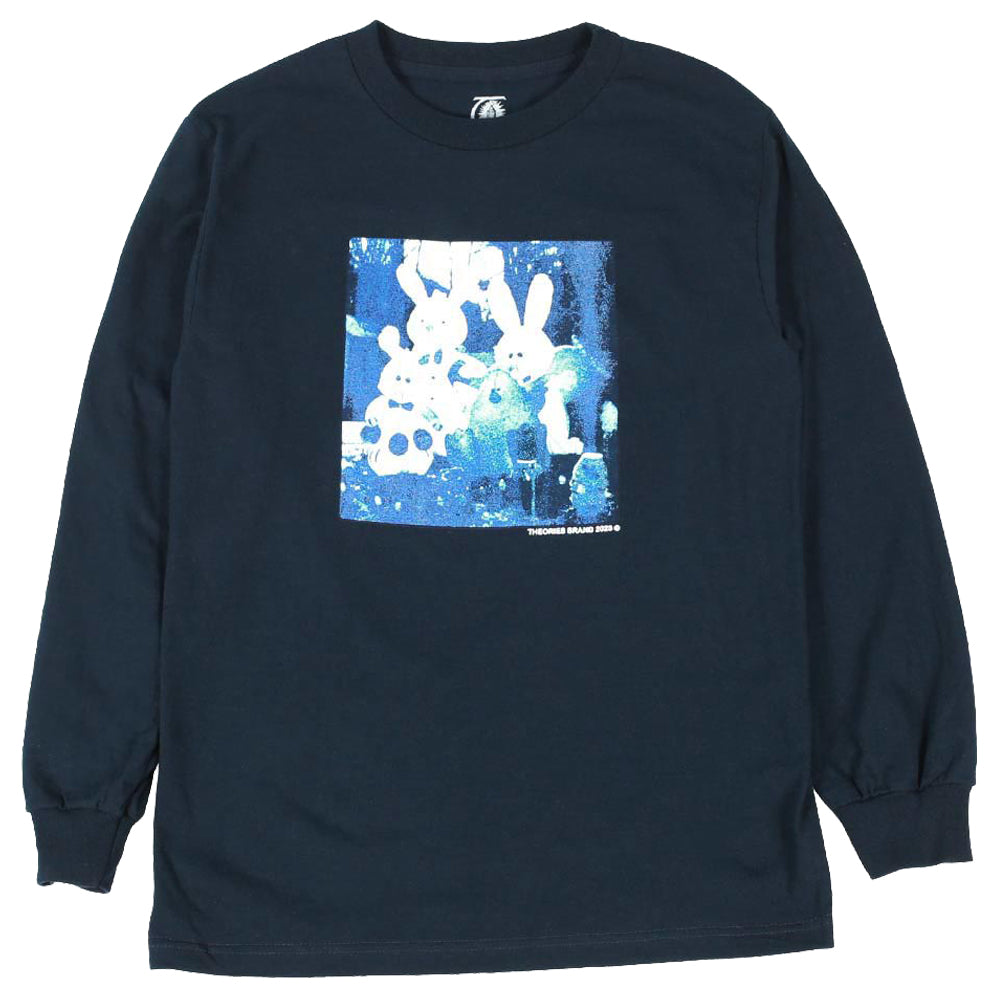 Theories Cyanotype long sleeve Tee Navy