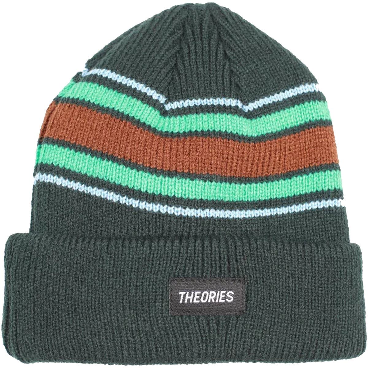 Theories Theories Stamp Stripe Rib Knit Beanie Palm