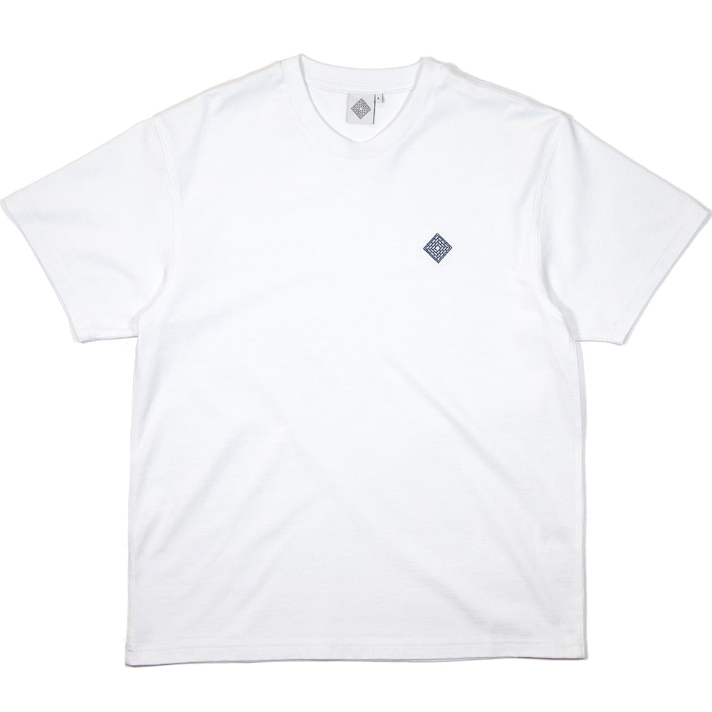 The National Skateboard Co Embroidered Logo Tee White