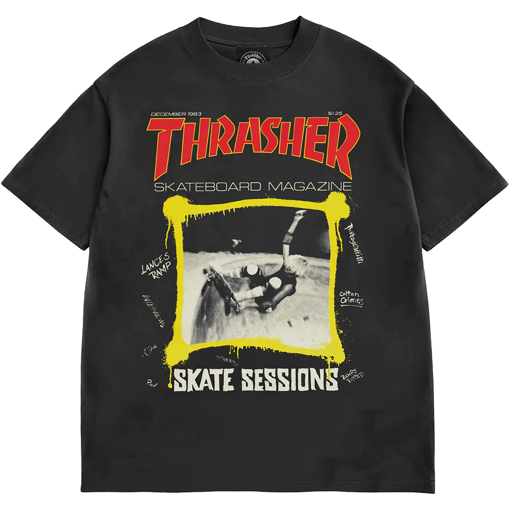 Thrasher December 1983 Vintage T Shirt Black