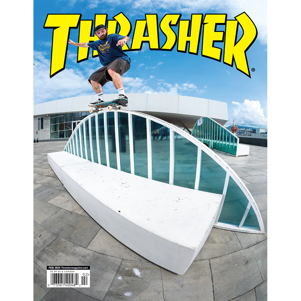 Thrasher Magazine February 2024 Issue 523 Jeff Carlyle Cover