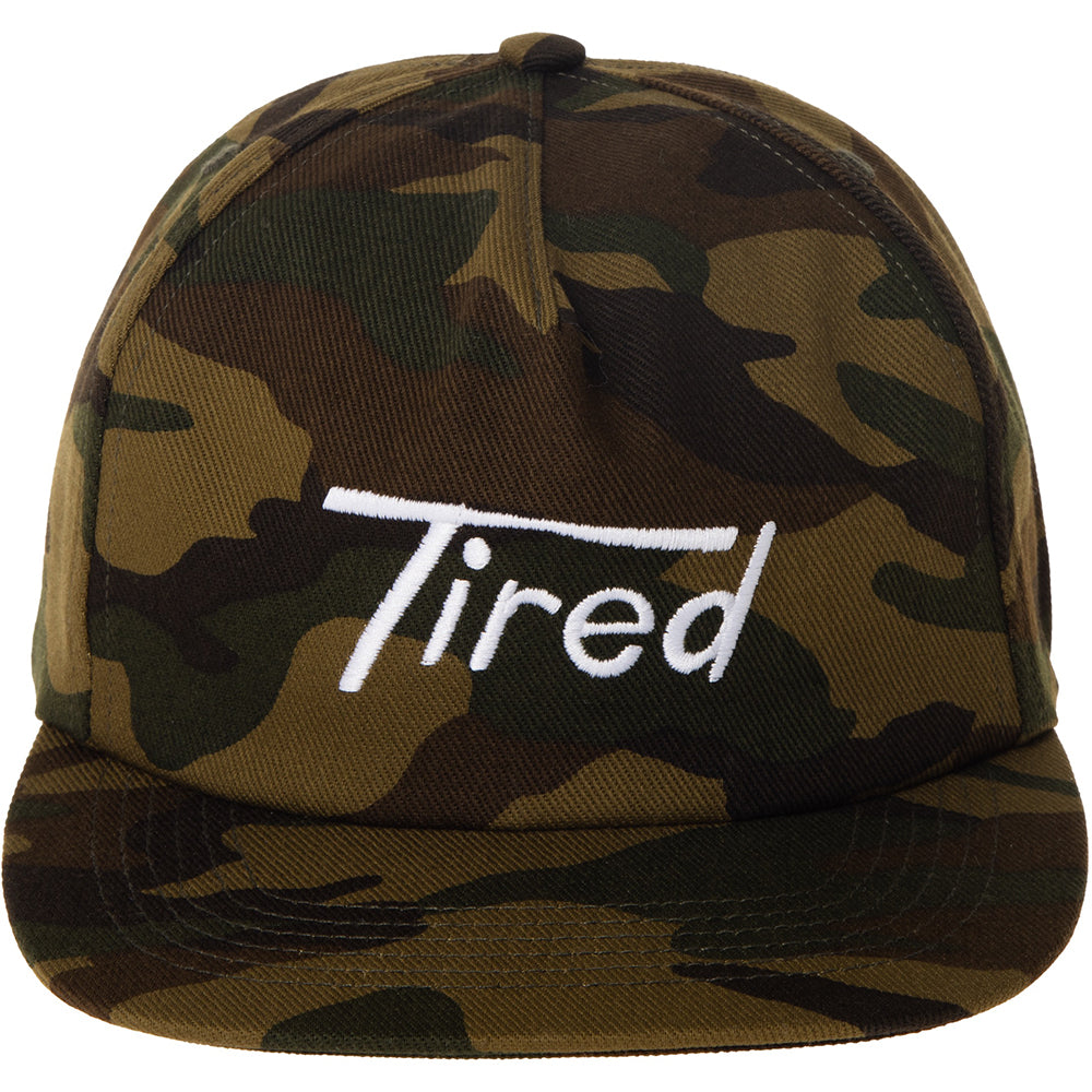 Tired Old Mobil 5 Panel Cap Camo