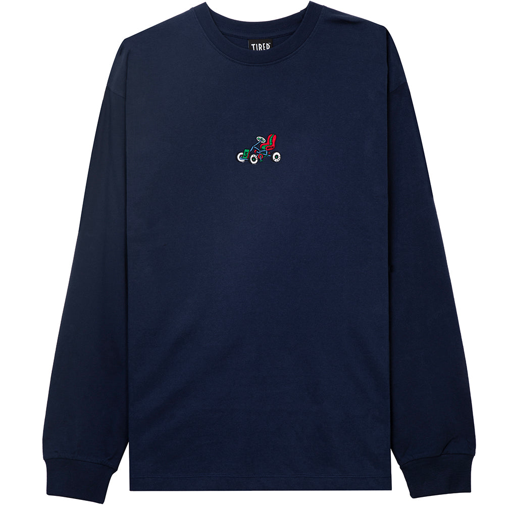 Tired Semi Tired Long Sleeve Tee Navy