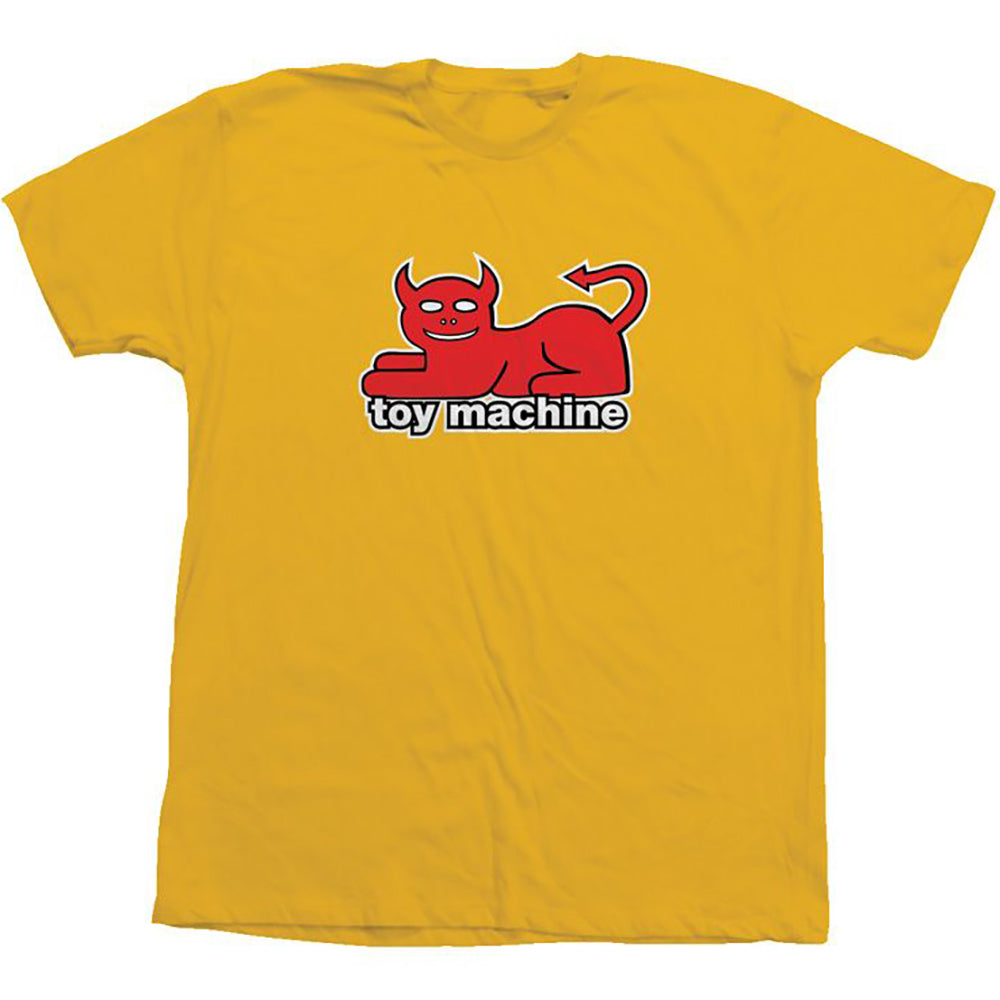 Toy Machine Devil Cat T Shirt Gold