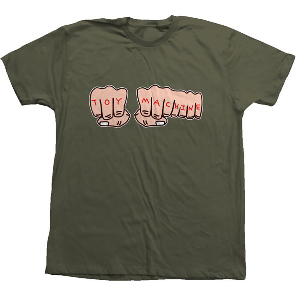 Toy Machine Fists T Shirt Olive