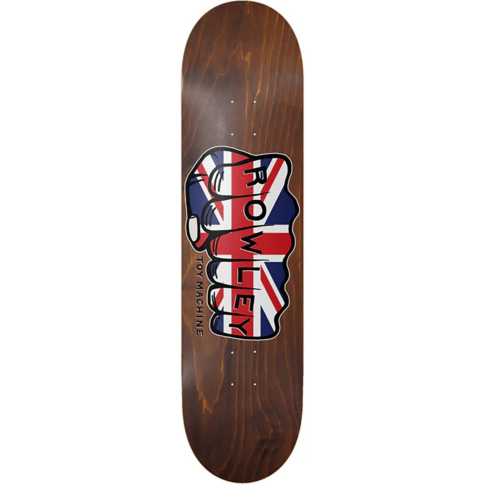 Toy Machine Geoff Rowley Union Jack Fist Skateboard Deck 8.25"