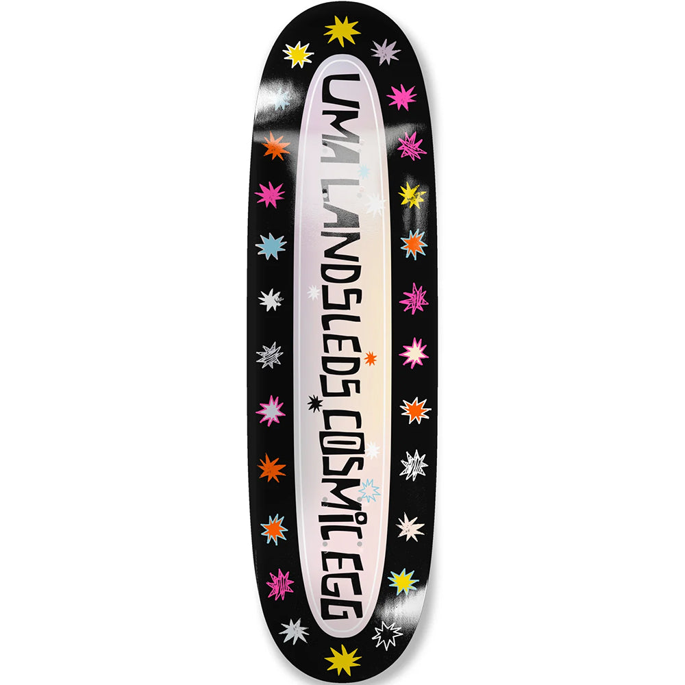 Uma Landsleds Cosmic Egg Black Deck 9"