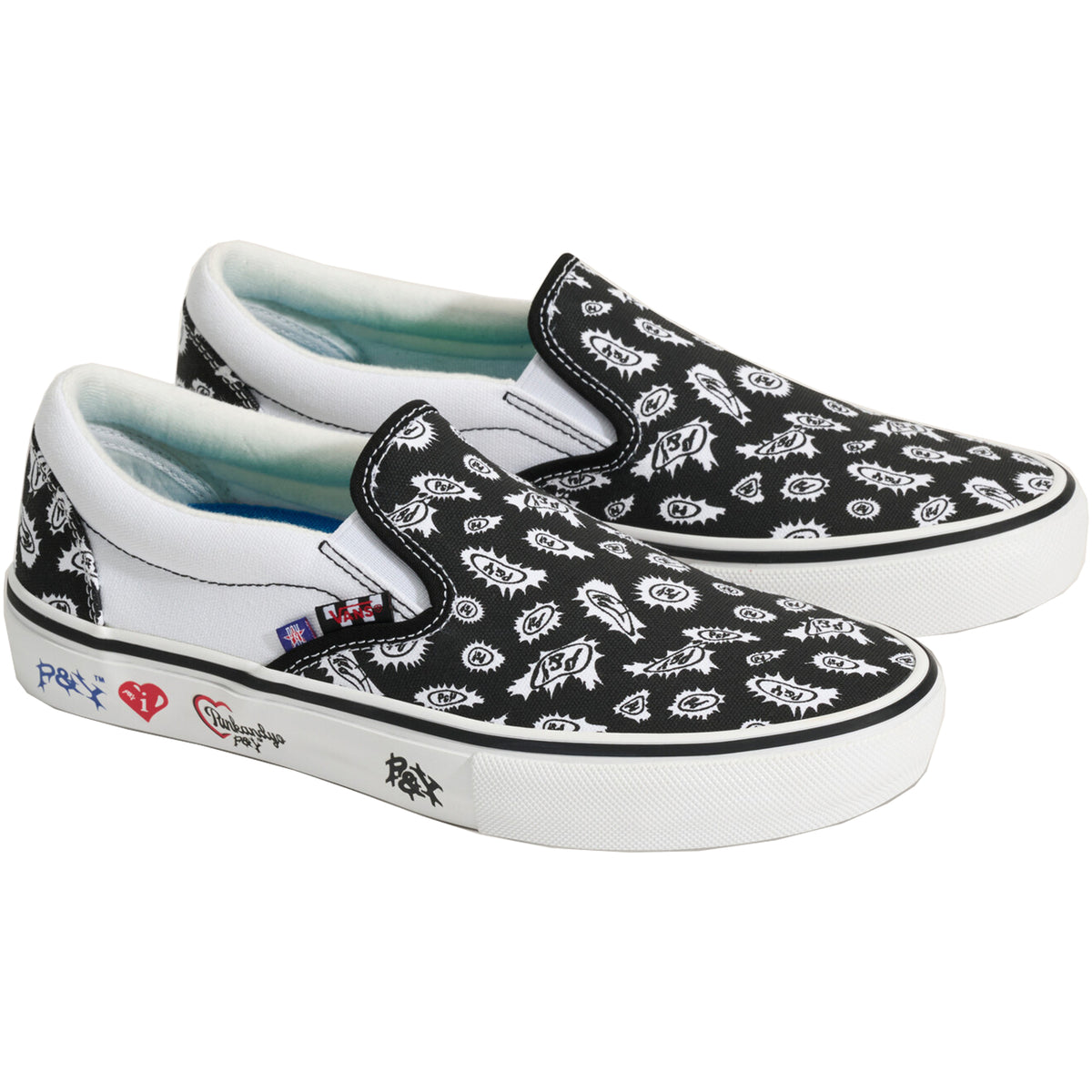 Vans x Punkandyo Slip On Shoes Black/White