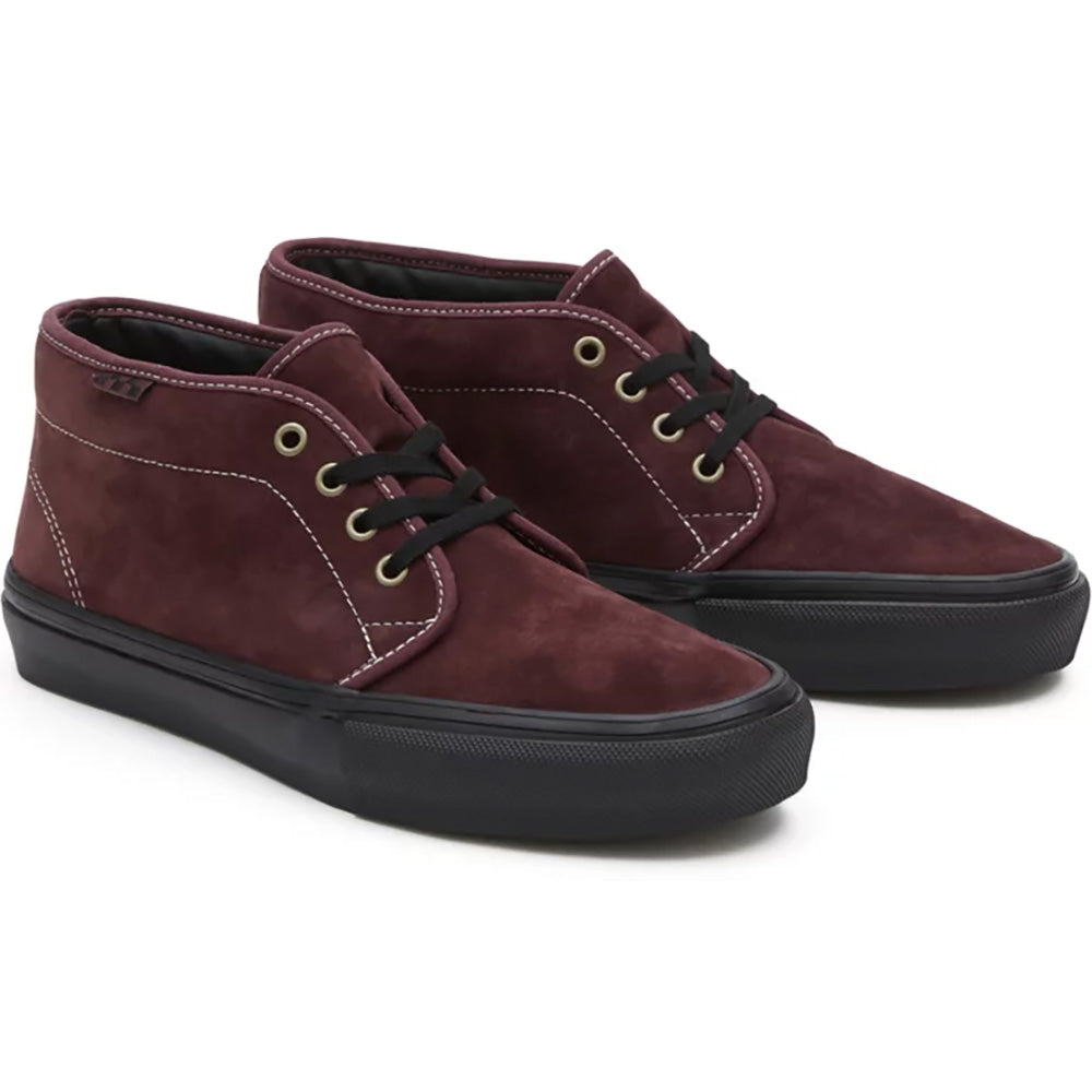 Vans Skate Chukka Shoes Dark Red/Black