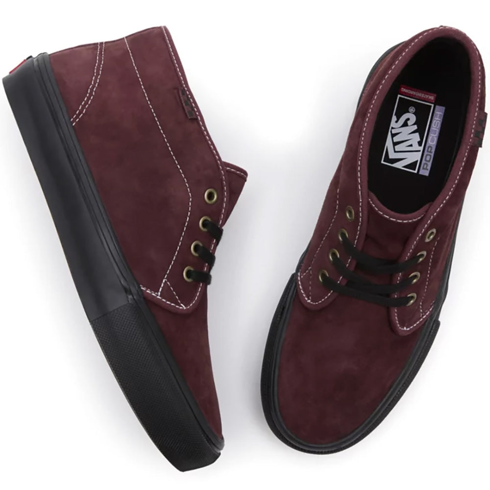 Vans Skate Chukka Shoes Dark Red/Black