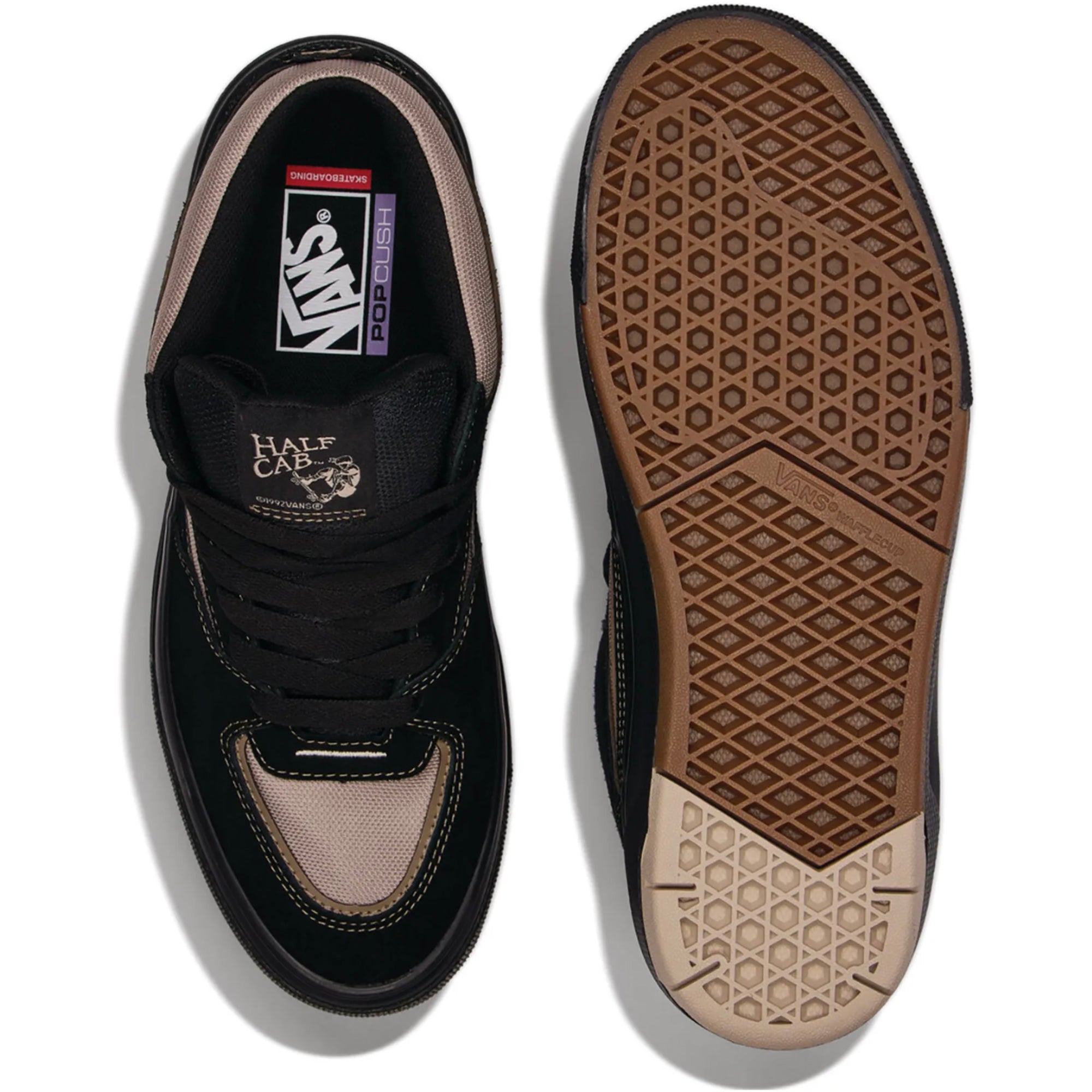 Vans Skate Half Cab WaffleCup Shoes Black/Peyote