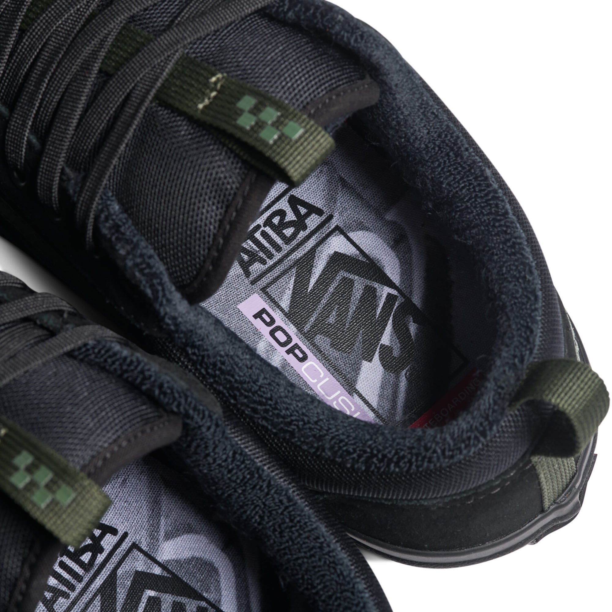 Vans Skate Old Skool 36+ Atiba Shoes Black/Dark Green