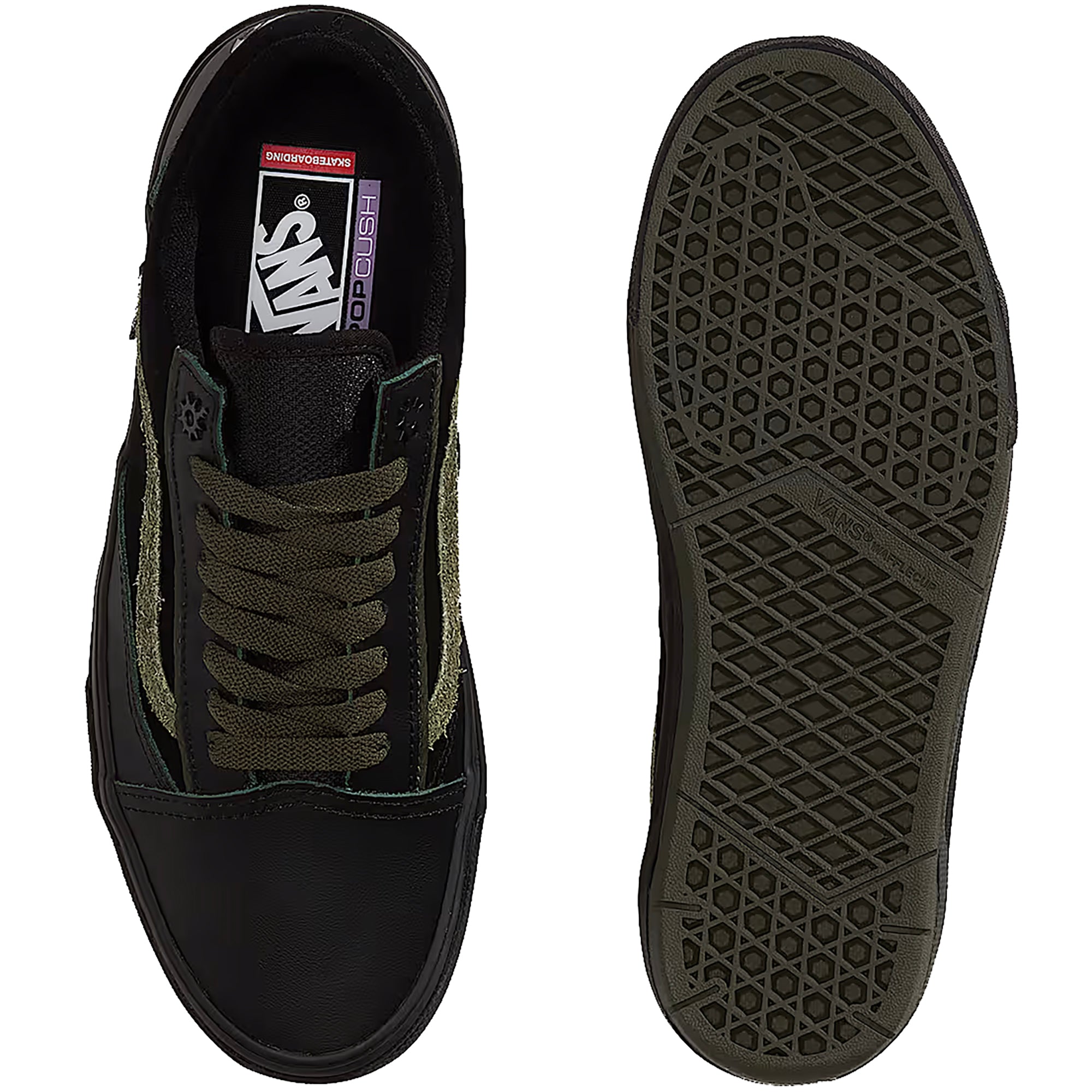 Vans Skate Old Skool Wafflecup Willow Shoes Green/Black