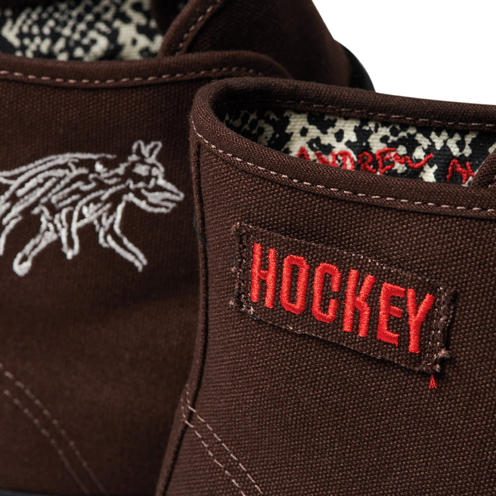 Vans x Hockey Skate Authentic High Shoes Brown Snake Skin