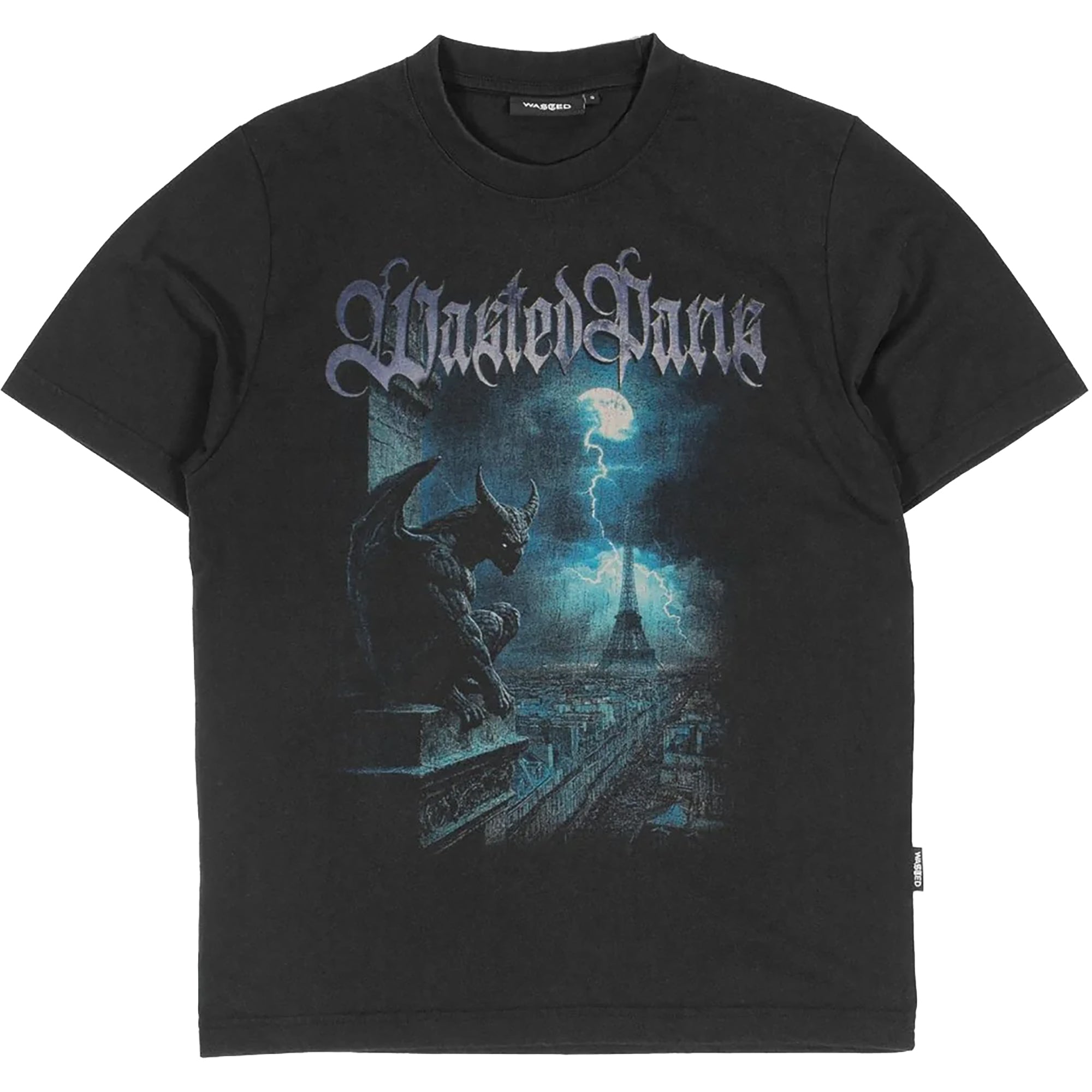 Wasted Paris Gargoyle T-Shirt Faded Black
