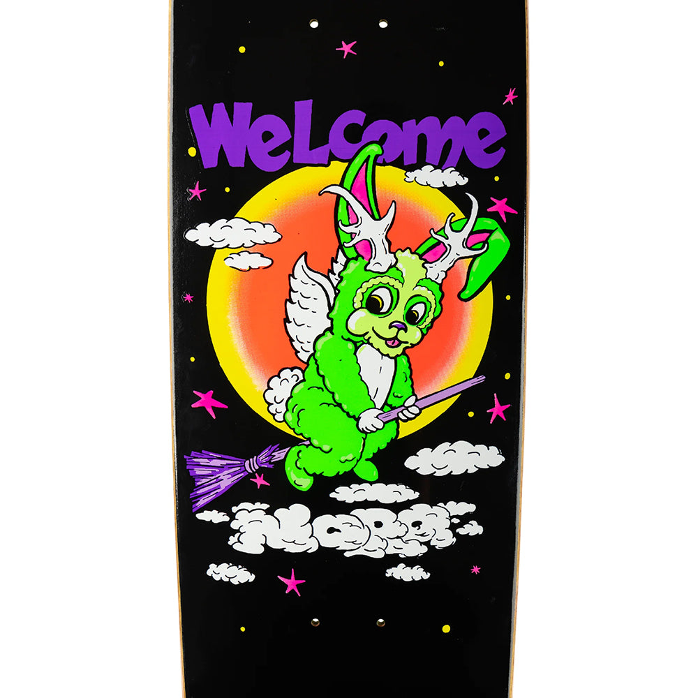 Welcome Nora Vasconcellos Full Moon on Sphynx Black Skateboard Deck 8.8"