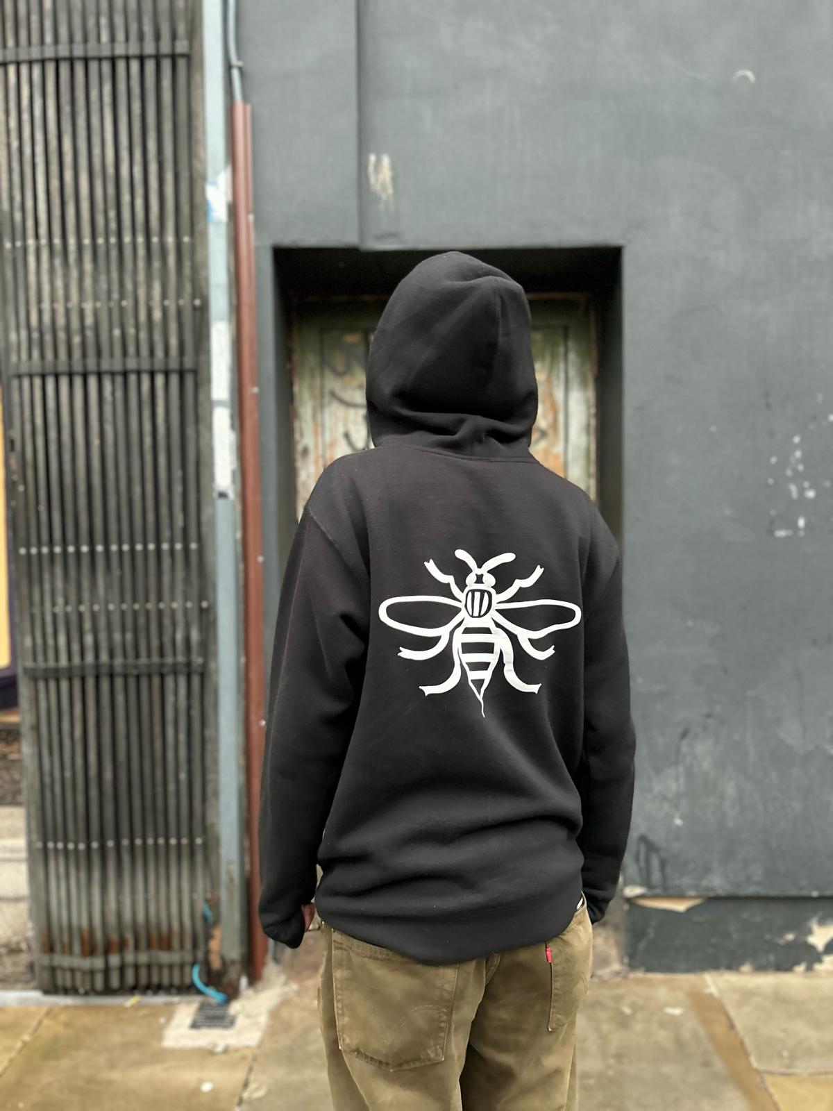 NOTE Bee Back Heavyweight Hooded Sweatshirt Black