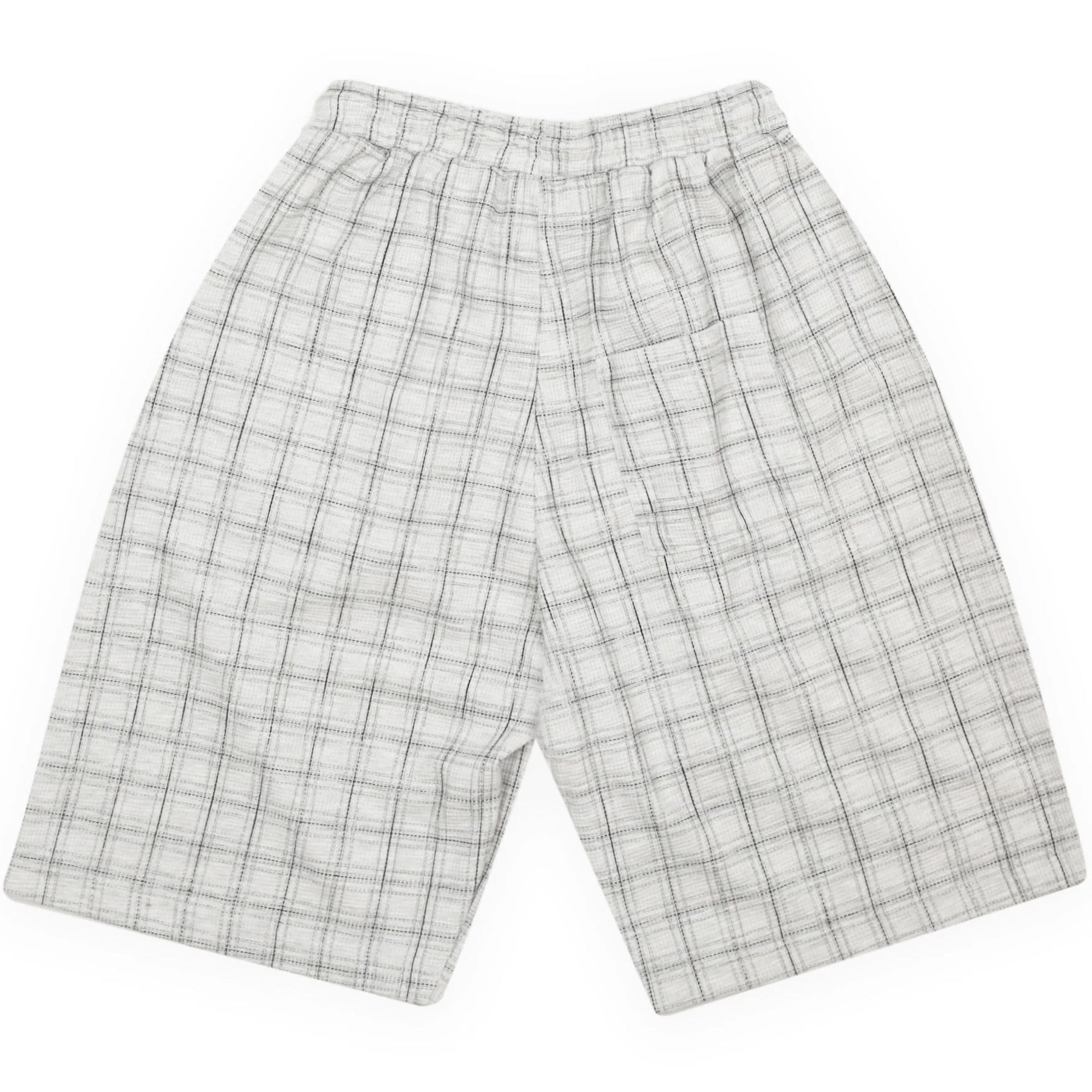 Yardsale Check Waffle Shorts Light Grey