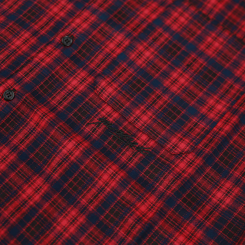 Yardsale Faded Plaid Shirt Red