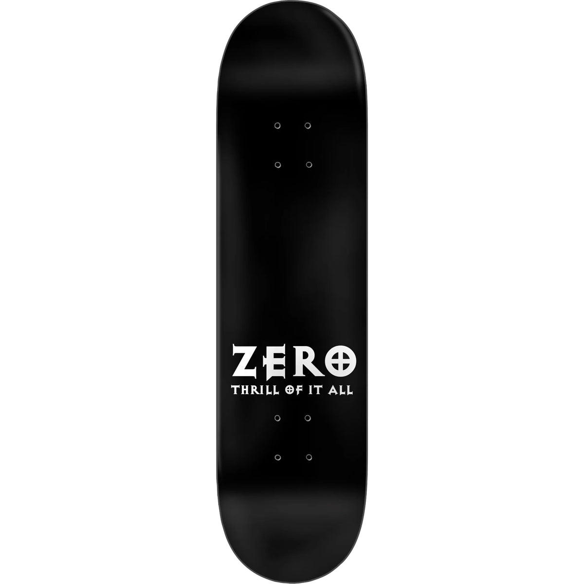 Zero Thrill Of It All 30 Year Reissue Black Dipped Skateboard Deck 8.5"