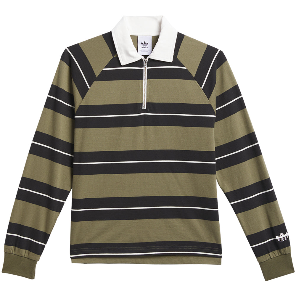 adidas Shmoo CS Rugby Shirt Olive Strata/Black/Core White