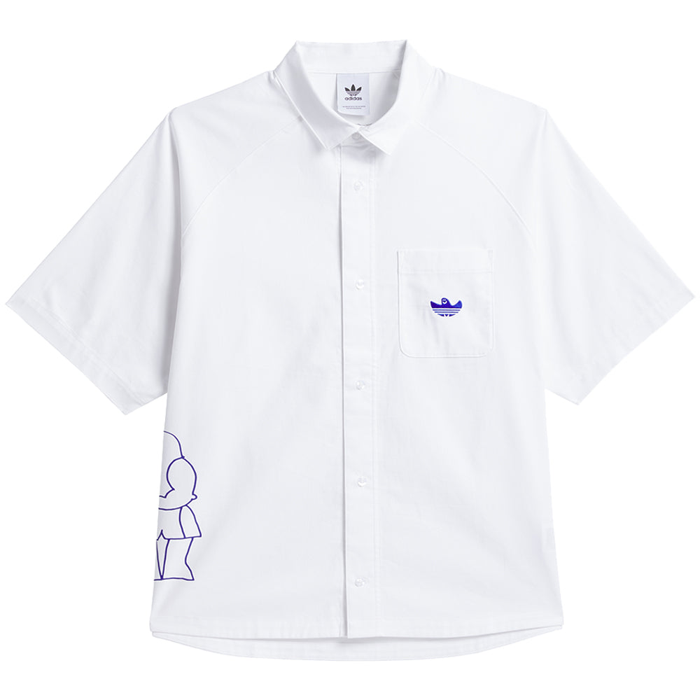 adidas Sshmoo CS Fighter Button Up Shirt White