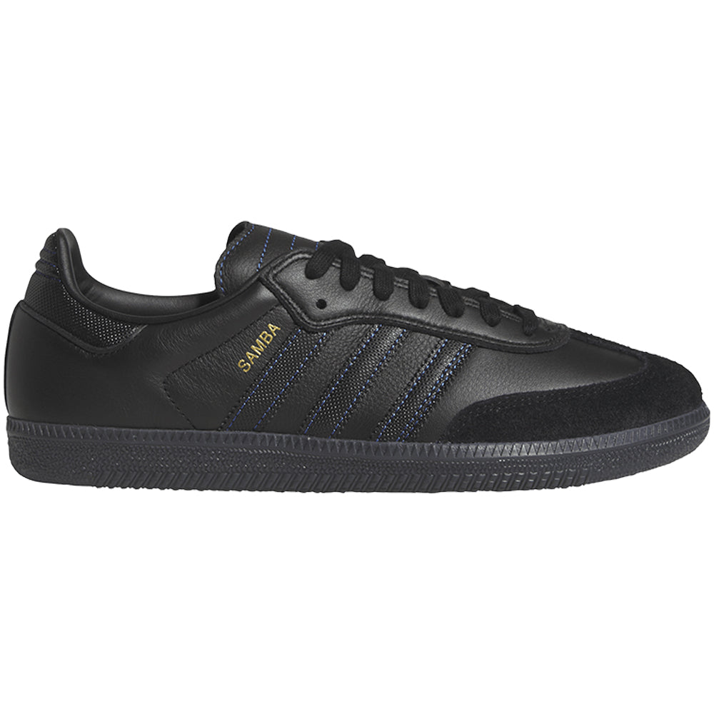 adidas Samba ADV Skate Shoes - Core Black/Core Black/Royal Blue