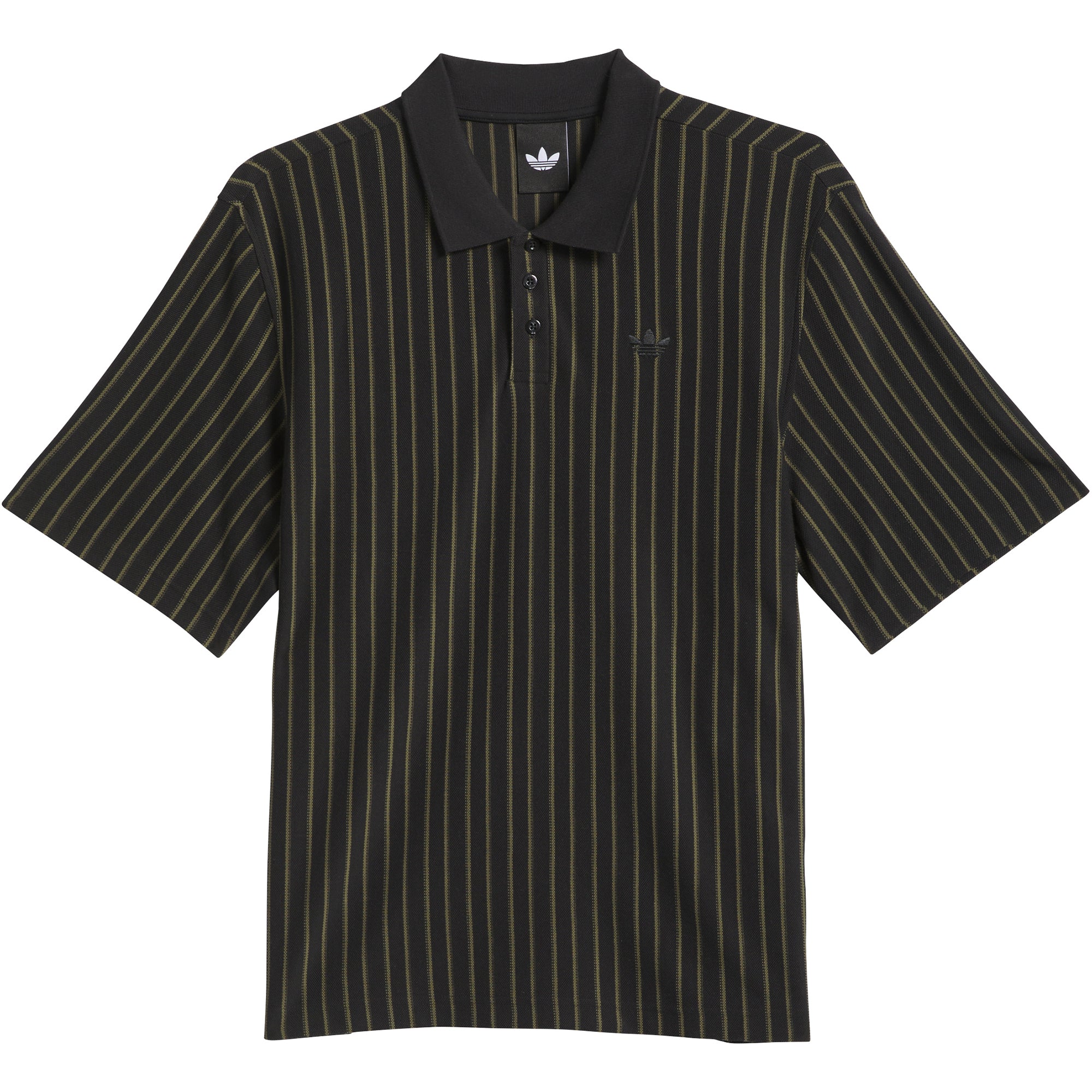 adidas Classic Polo Shirt Black/Olive Strata