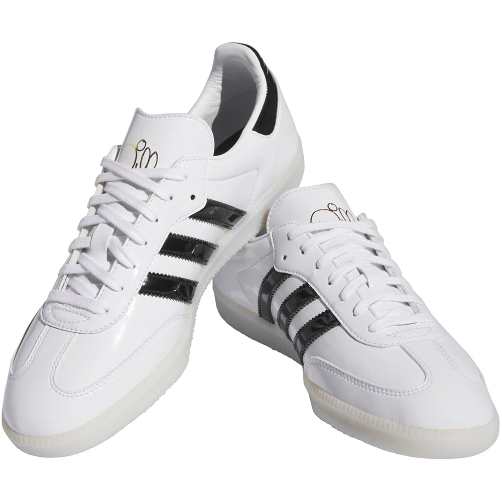 adidas Jason Dill Samba Patent Shoes Cloud White/Core Black/Gold Metallic