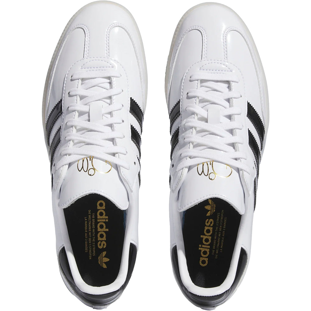 adidas Jason Dill Samba Patent Shoes Cloud White/Core Black/Gold Metallic