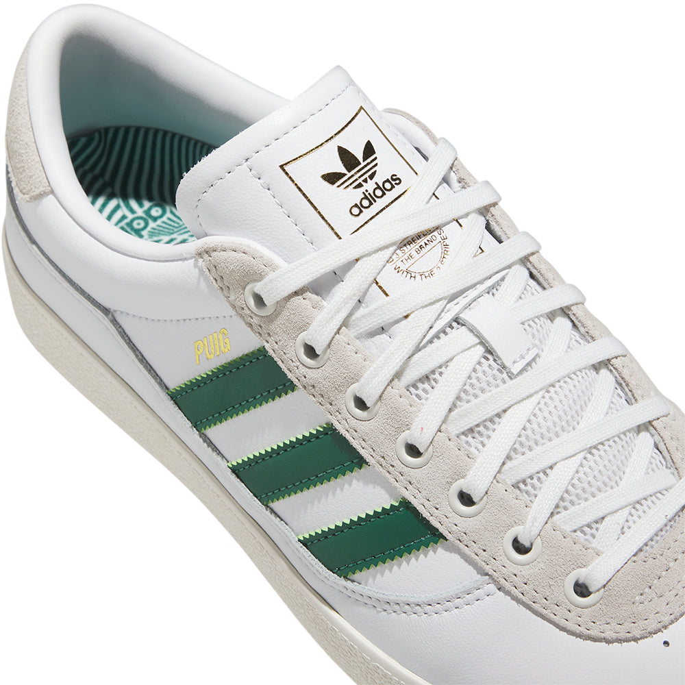 adidas Puig Indoor Shoes Cloud White/Dark Green/Chalk White