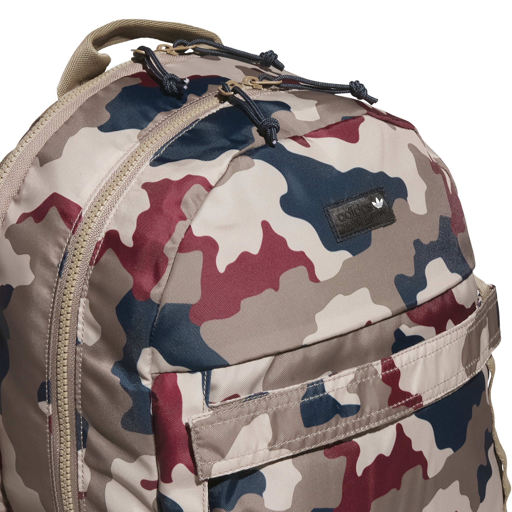 adidas Skateboarding FS+ Camo Backpack Khaki Three/Khaki Six/Aurora Ink/Shadow Red