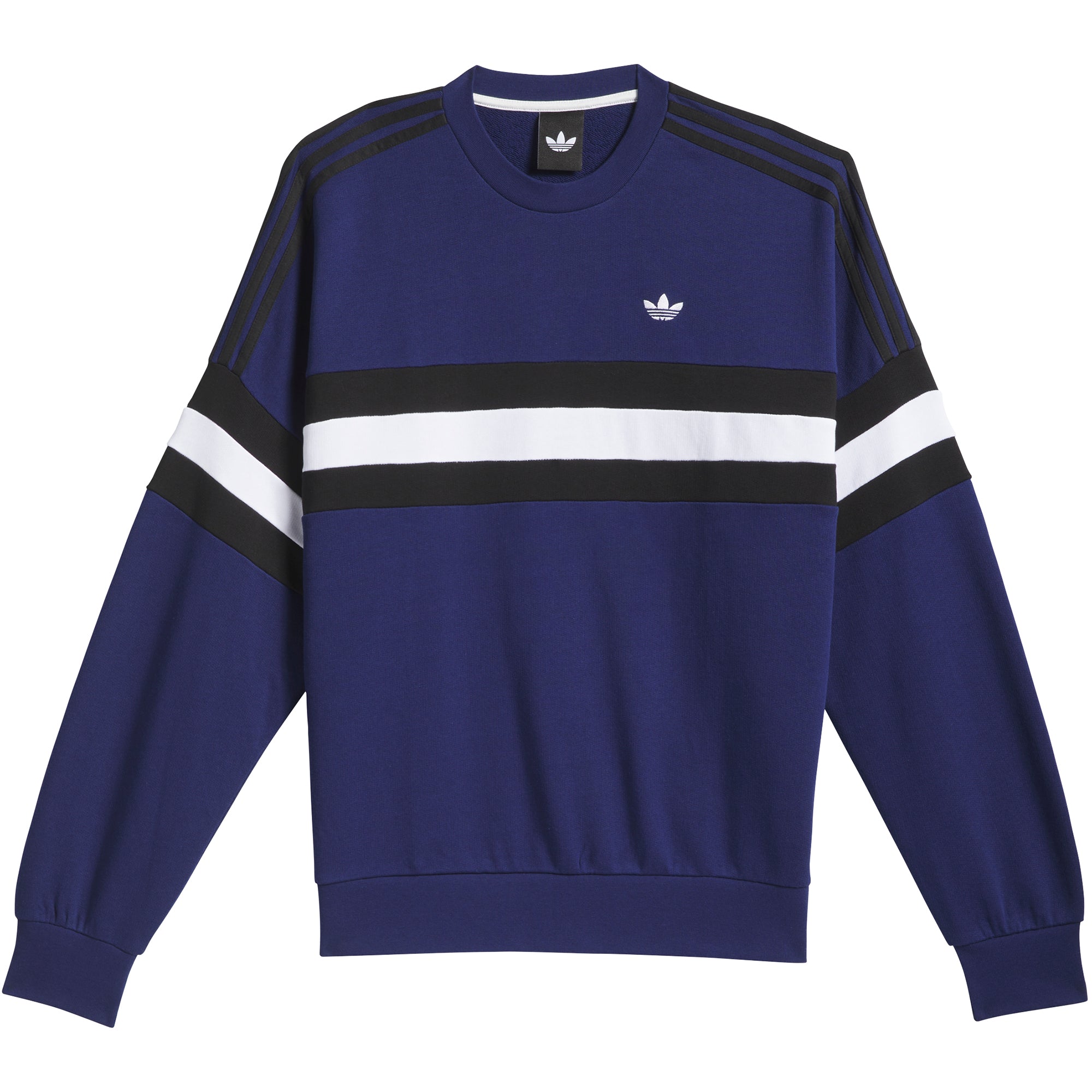 adidas Vintage Inspired Crewneck Sweatshirt Dark Blue/Black/White