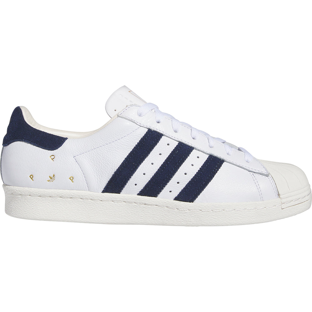 adidas x Pop Trading Company Superstar ADV Shoes Cloud White/Collegiate Navy/Chalk White