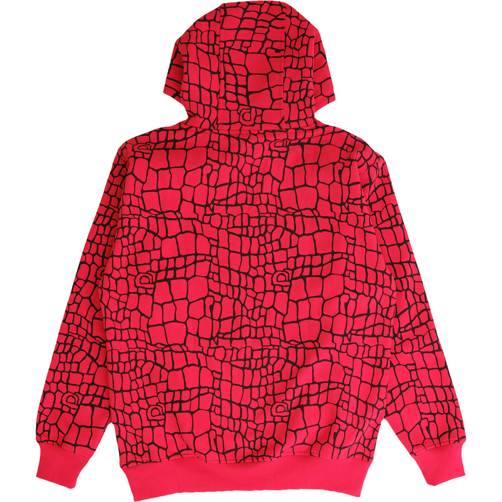 Always Do What You Should Do Croc Print Hoodie Red