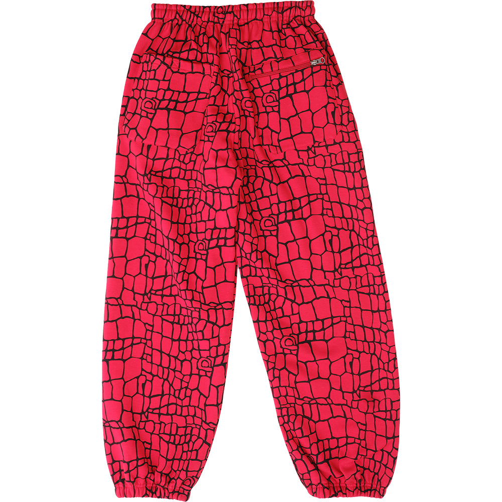Always Do What You Should Do Croc Print Jogger Red