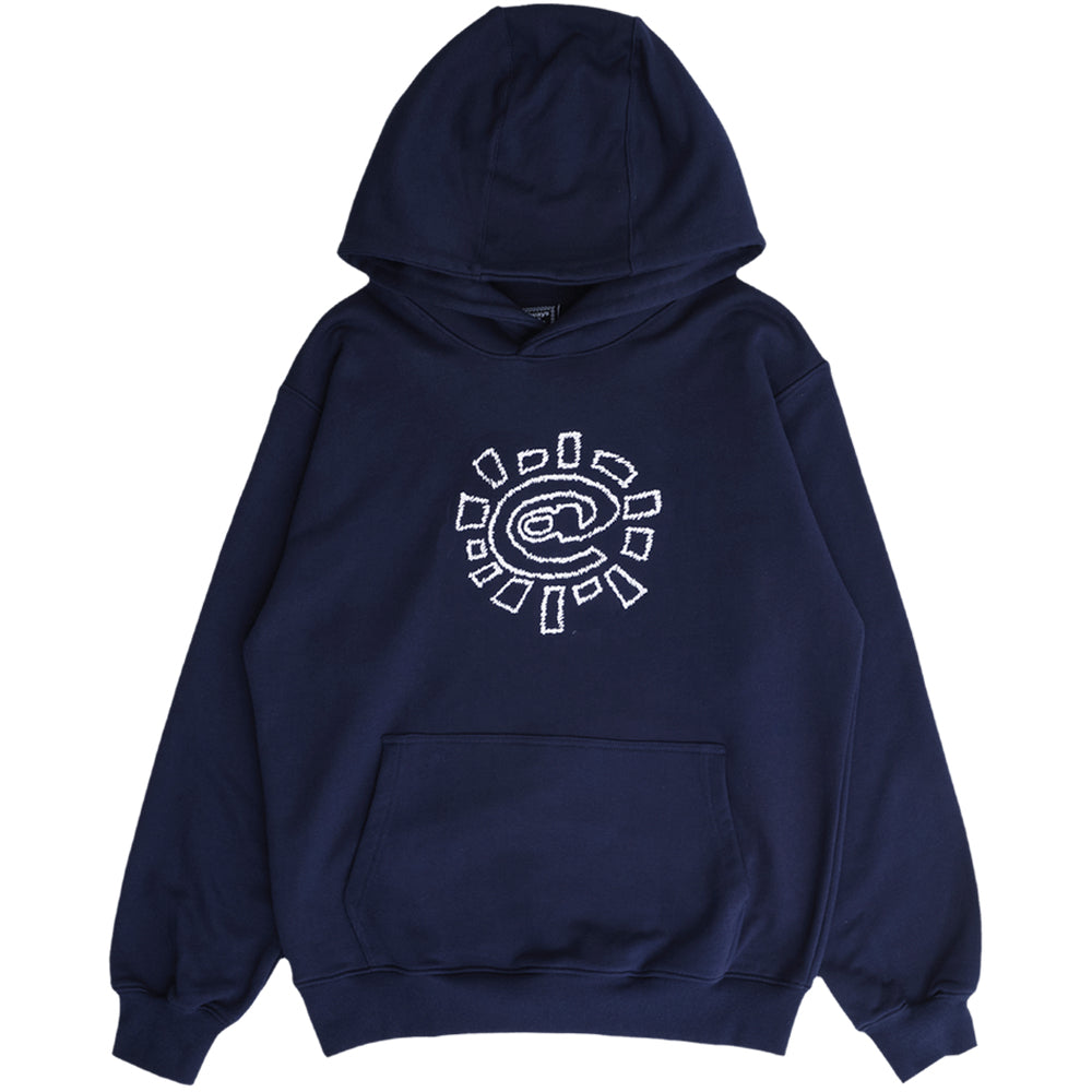 Always Do What You Should Do Scribble @sun Hoodie Navy