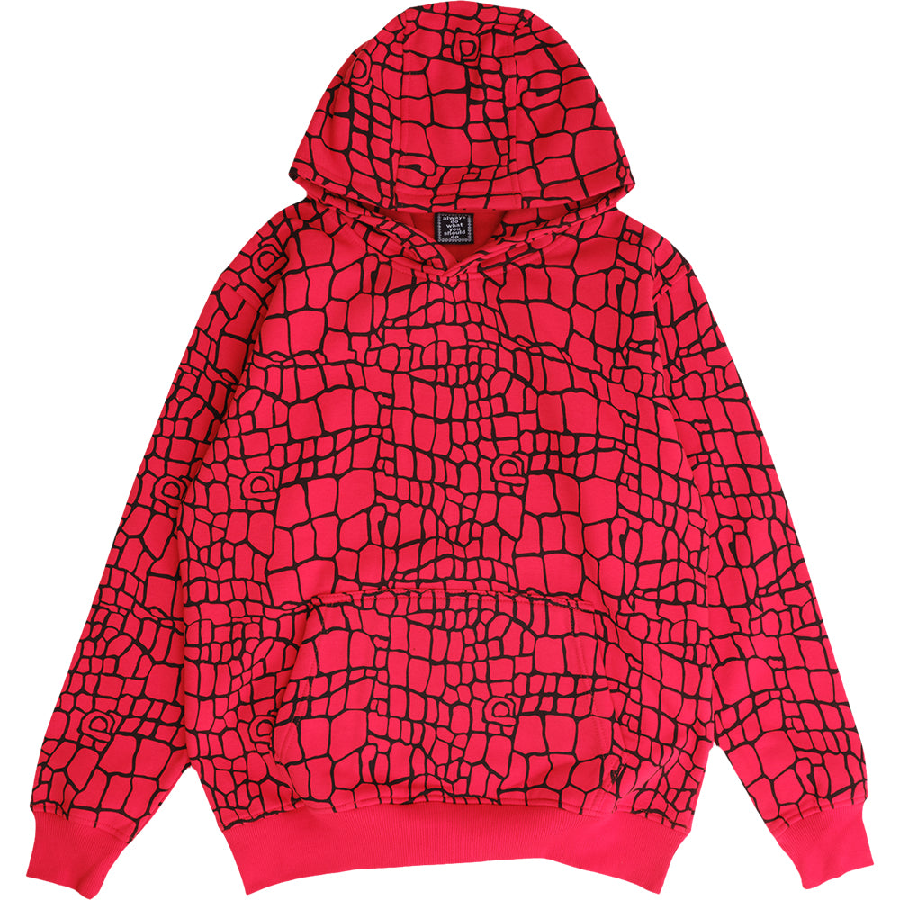 Always Do What You Should Do Croc Print Hoodie Red