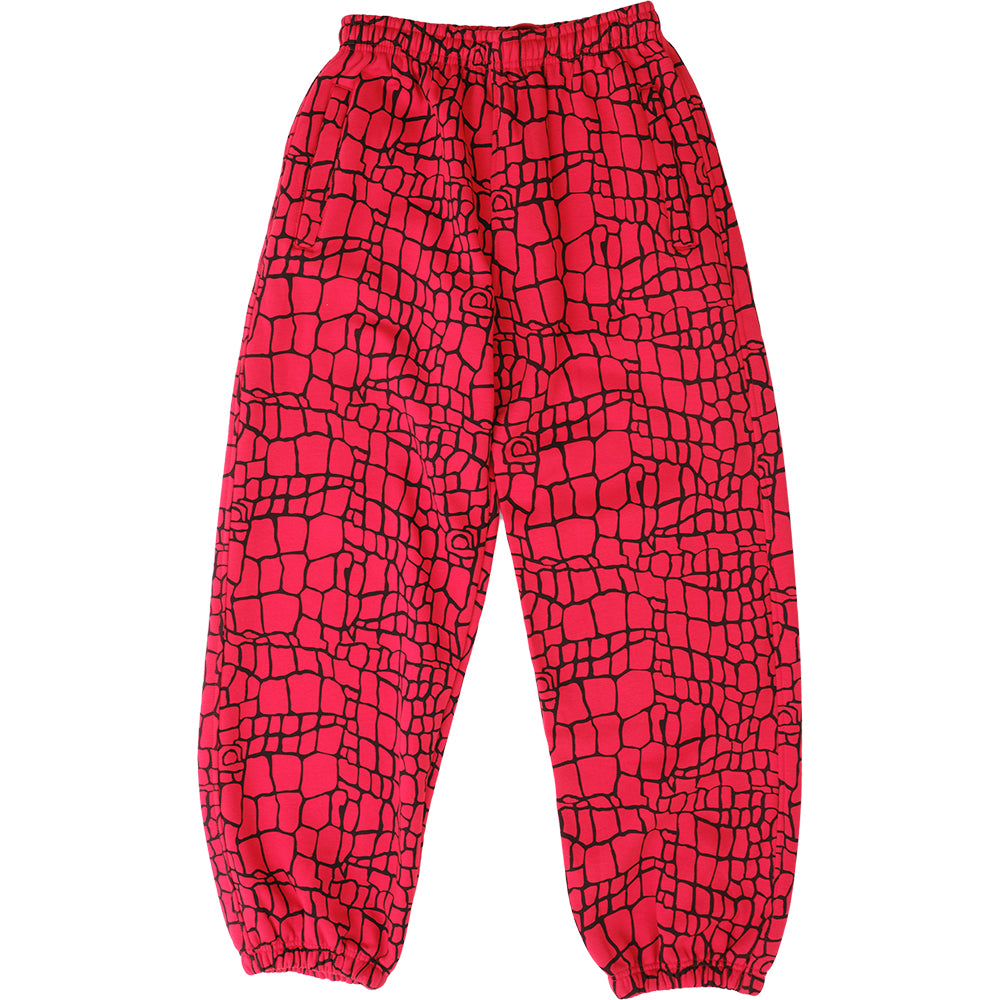 Always Do What You Should Do Croc Print Jogger Red