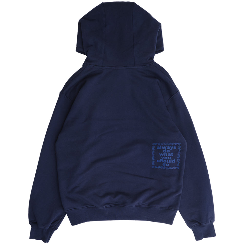 Always Do What You Should Do Scribble @sun Hoodie Navy